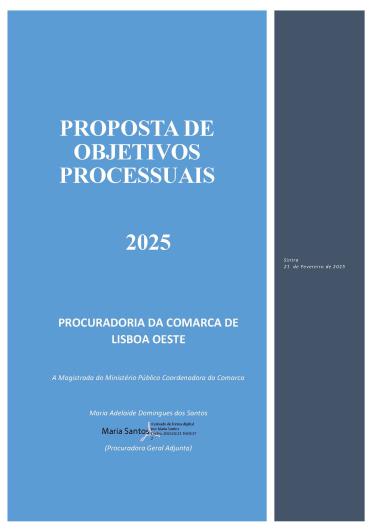 Objetivos Processuais 2025 Lisboa Oeste